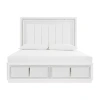 Signature Design By Ashley Chalanna King Upholstered Bed With Storage In White