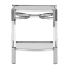 Signature Design By Ashley Chaseton Living Room Collection Glass Top End Table In Silver
