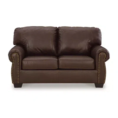 Signature Design By Ashley Colleton Leather Loveseat In Brown