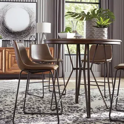 Signature Design By Ashley Collins 2-pc. Counter Height Upholstered Bar Stool In Multi