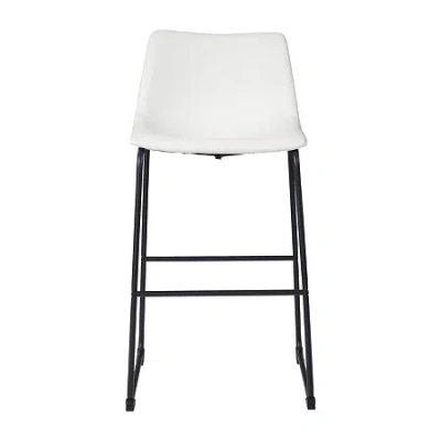 Signature Design By Ashley Collins 2-pc. Upholstered Bar Stool In White