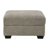 Signature Design By Ashley Creswell Cushioned Storage Upholstered Ottoman In Gray
