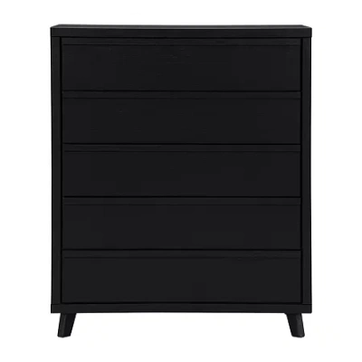 Signature Design By Ashley Danziar 5-drawer Chest In Black
