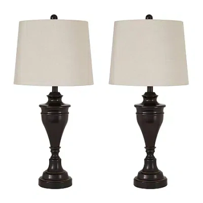 Signature Design By Ashley Darlita 2-pc. Metal Table Lamp In Brown