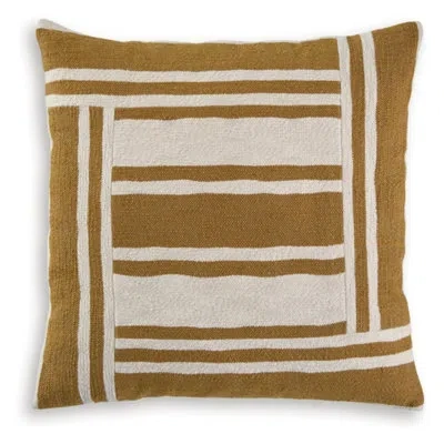 Signature Design By Ashley Darrman Pillow In Yellow;ivory
