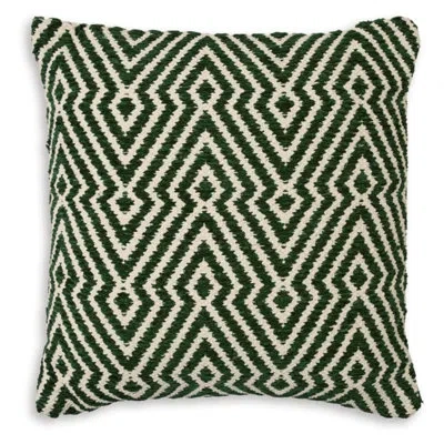 Signature Design By Ashley Digover Pillow In Green;ivory
