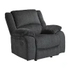 Signature Design By Ashley Dryden Pad-arm Recliner In Gray