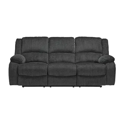 Signature Design By Ashley Dryden Pad-arm Reclining Sofa In Gray