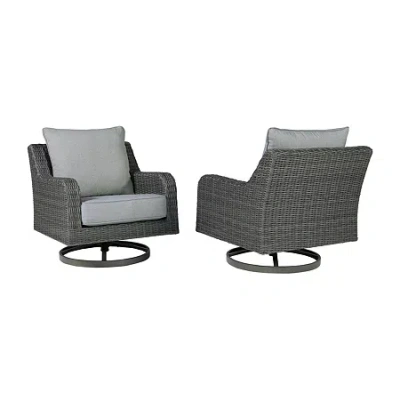 Signature Design By Ashley Elite Park Patio Accent Chair In Gray