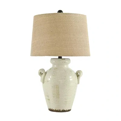 Signature Design By Ashley Emelda Ceramic Table Lamp In White