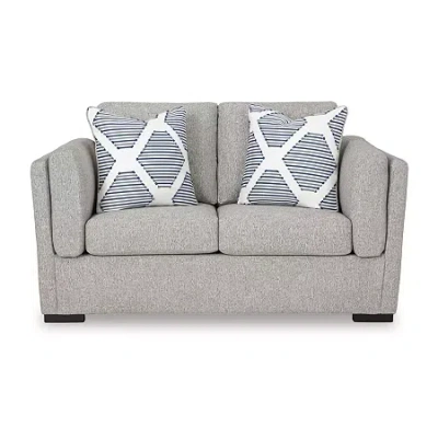Signature Design By Ashley Evansley Loveseat In Gray