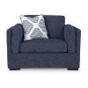 Signature Design By Ashley Evansley Upholstered Oversized Chair In Blue