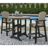 Signature Design By Ashley Fairen 3 Pc Patio Bar Set In Brown