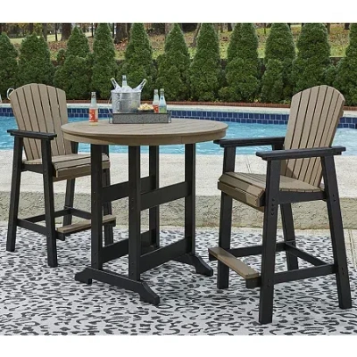 Signature Design By Ashley Fairen 3 Pc Patio Bar Set In Brown