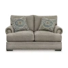 Signature Design By Ashley Galemore Loveseat In Neutral Gray Brown In Brown
