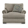 Signature Design By Ashley Galemore Upholstered Oversized Chair In Neutral Gray Brown In Brown
