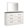 Signature Design By Ashley Gerridan Collection Dresser And Mirror In White
