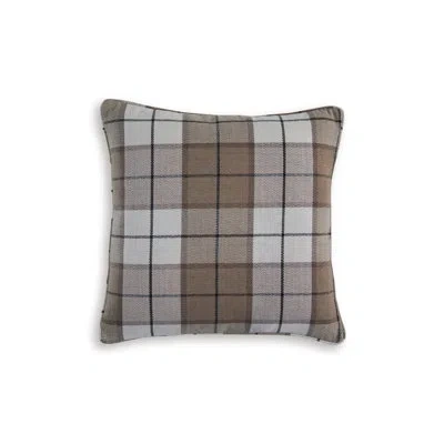 Signature Design By Ashley Godricton Pillow In Brown;white