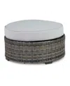 Signature Design By Ashley Harbor Court Ottoman With Cushion In Gray