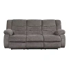 Signature Design By Ashley Henderson Pad-arm Reclining Sofa In Gray