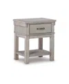 Signature Design By Ashley Hollentown One Drawer Night Stand In Whitewash