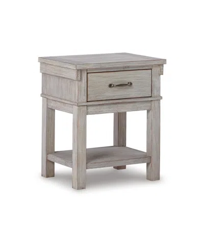 Signature Design By Ashley Hollentown One Drawer Night Stand In Whitewash