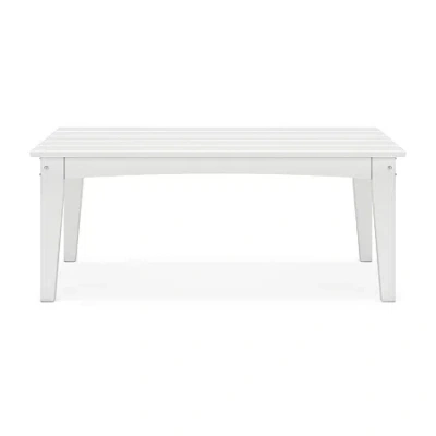 Signature Design By Ashley Hyland Wave Outdoor Coffee Table In White