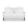 Signature Design By Ashley Hyland Wave Outdoor Glider Loveseat In White
