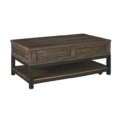 Signature Design By Ashley Johurst Collection Lift-top Coffee Table In Brown
