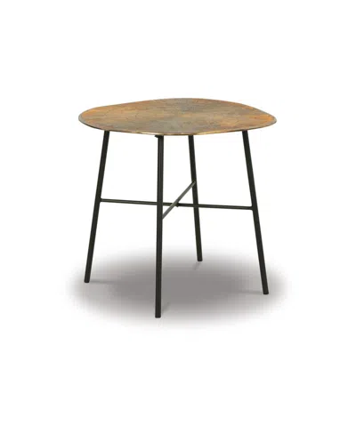 Signature Design By Ashley Josslett Round End Table In Antique Copper Finish