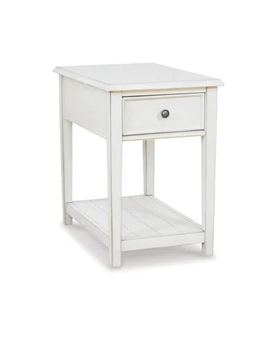 Signature Design By Ashley Kanwyn Rectangular End Table In Whitewash