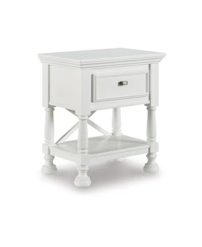 Signature Design By Ashley Kaslyn One Drawer Night Stand In White