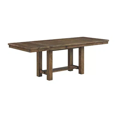 Signature Design By Ashley Kavarna Rectangular Wood-top Dining Table In Brown