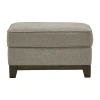 Signature Design By Ashley Kaywood Cushioned Upholstered Ottoman In Gray
