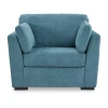 Signature Design By Ashley Keerwick Upholstered Oversized Chair In Blue