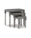 Signature Design By Ashley Larkendale Accent Table, Set Of 3 In Metallic Gray