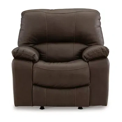 Signature Design By Ashley Leesworth Power Leather Recliner In Brown