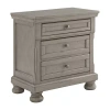 Signature Design By Ashley Lettner 29" 2-drawer Nightstand In Light Gray In Gray