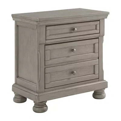 Signature Design By Ashley Lettner 29" 2-drawer Nightstand In Light Gray