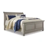 Signature Design By Ashley Lettner Sleigh Bed In Light Gray In Gray