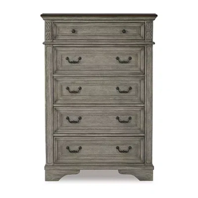 Signature Design By Ashley Lodenbay 5-drawer Chest Of Drawers In Antique Gray