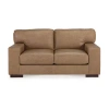 Signature Design By Ashley Lombardia Leather Loveseat In Brown