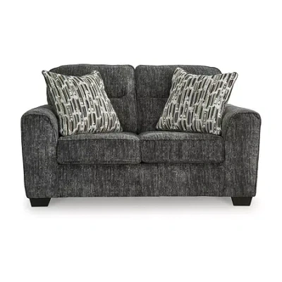 Signature Design By Ashley Lonoke Loveseat In Gray