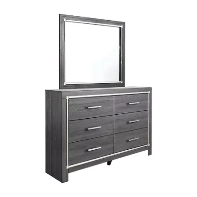 Signature Design By Ashley Loren Dresser And Mirror In Gray