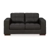 Signature Design By Ashley Luigi Leather Loveseat In Black