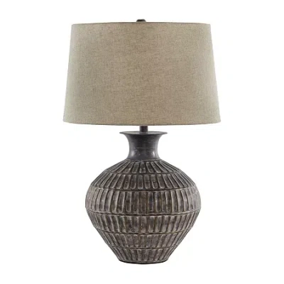 Signature Design By Ashley Magan Metal Table Lamp In Brown