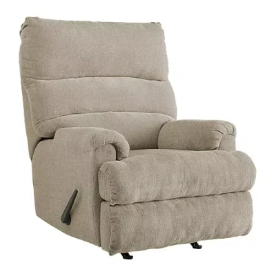 Signature Design By Ashley Man Fort Pad-arm Recliner In Brown