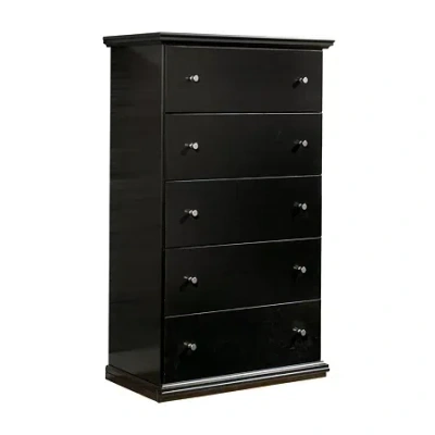 Signature Design By Ashley Miley 5 Drawer Chest In Black