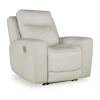 Signature Design By Ashley Mindanao Dual Power Leather Recliner In Sand