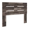 Signature Design By Ashley Neilsville Butcher Block Full Panel Headboard In Gray